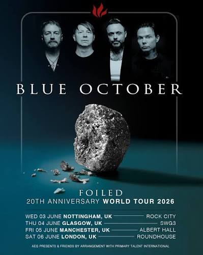 Blue October concert tour poster 2026–2027